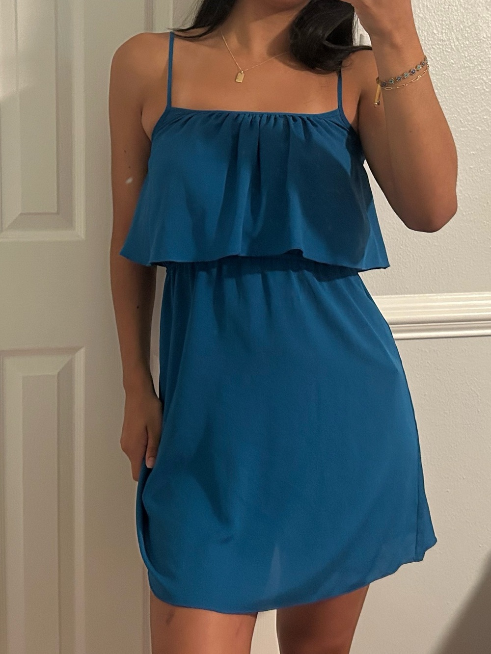 Blue Small Flowy Mini Dress